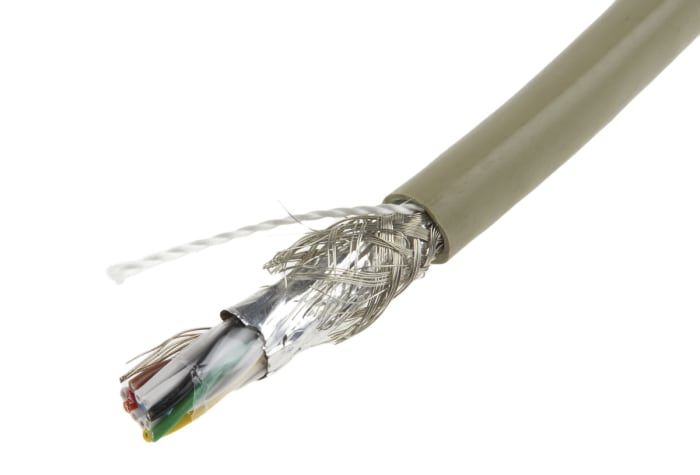 Alpha Wire ProTekt Series Data Cable, 6 Pairs, 12 Cores, 0.23 mm², Screened, 24 AWG, 100m, Foil and Braid Shield