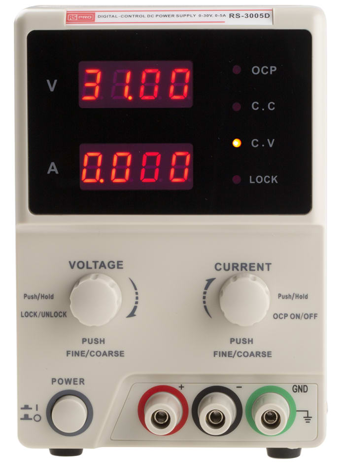 RS PRO Digital Bench Power Supply, 0 → 30V, 0 → 5A, 1-Output, 150W