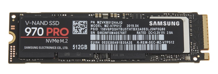 Disco duro SDD interno M.2 Samsung de 512 GB, AES-256, NVMe 1.3, PCIe Gen 3.0 x4, V-NAND