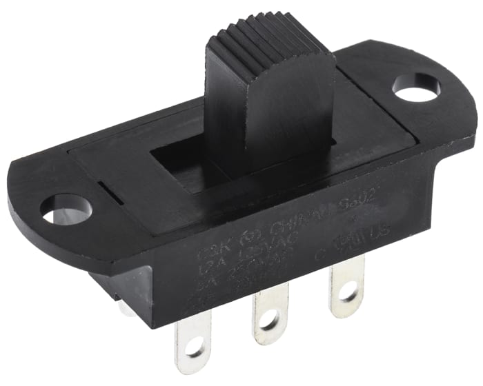 C & K Panel Mount Slide Switch DPDT 12 A @ 125 V ac Slide