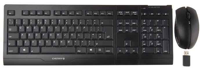 Cherry B.Unlimited 3.0 Wireless Keyboard and Mouse Set, QWERTY (UK), Black