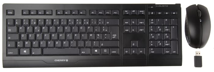 Cherry B.Unlimited 3.0 Wireless Keyboard and Mouse Set, AZERTY, Black