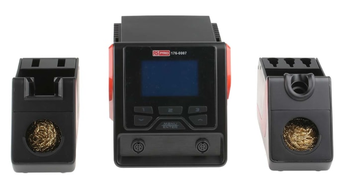 RS PRO Dual Channel Digital Soldering Station 200W, 230V