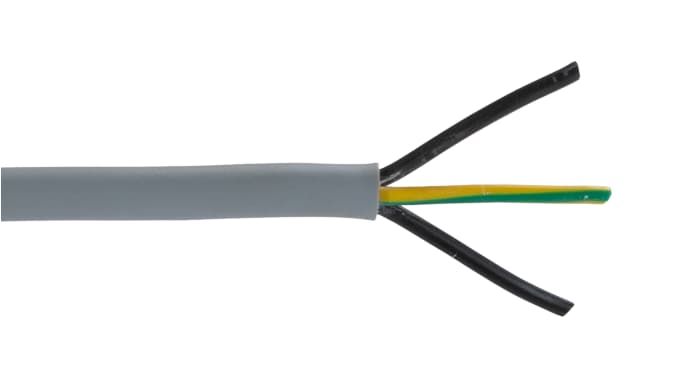 Belden 3GB Control Cable, 3 Cores, 0.75 mm², YY, Unscreened, 50m, Grey PVC Sheath
