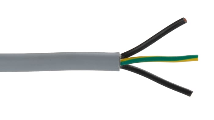 Câble de commande Belden 3GC, 3 x 1 mm², gaine en PVC, Gris, 50m