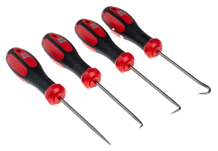 RS PRO 4 Piece Hook and Pick Set with No Storage