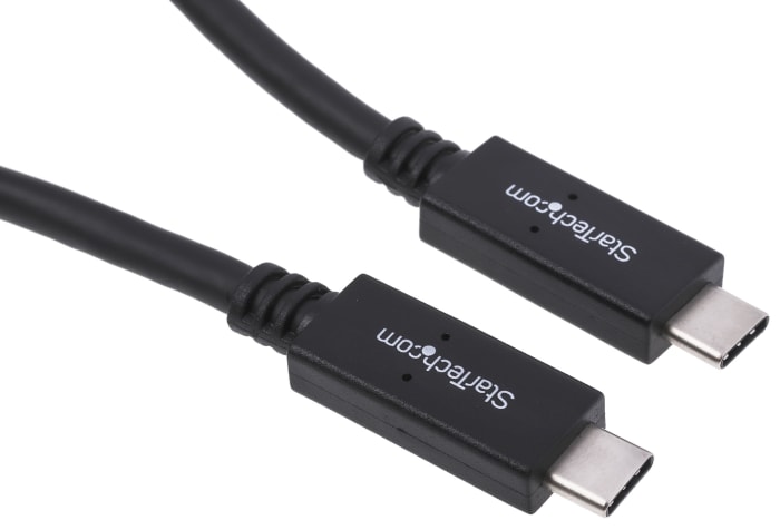 Cable USB 3.1 StarTech.com, con A. USB C Macho, con B. USB C Macho, long. 0.5m, color Negro