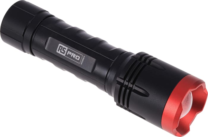 Lampe torche RS PRO LED non rechargeable, Noir, 1 400 lm, IP67