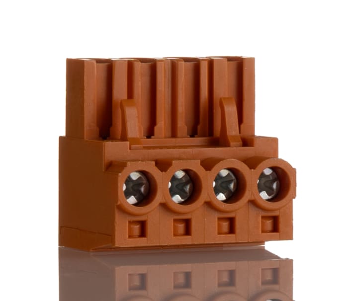 Weidmuller, 5.08mm Pitch, BL, 4 Way, Right Angle, Pluggable Terminal Block, Plug, Through Hole, Screw Termination,