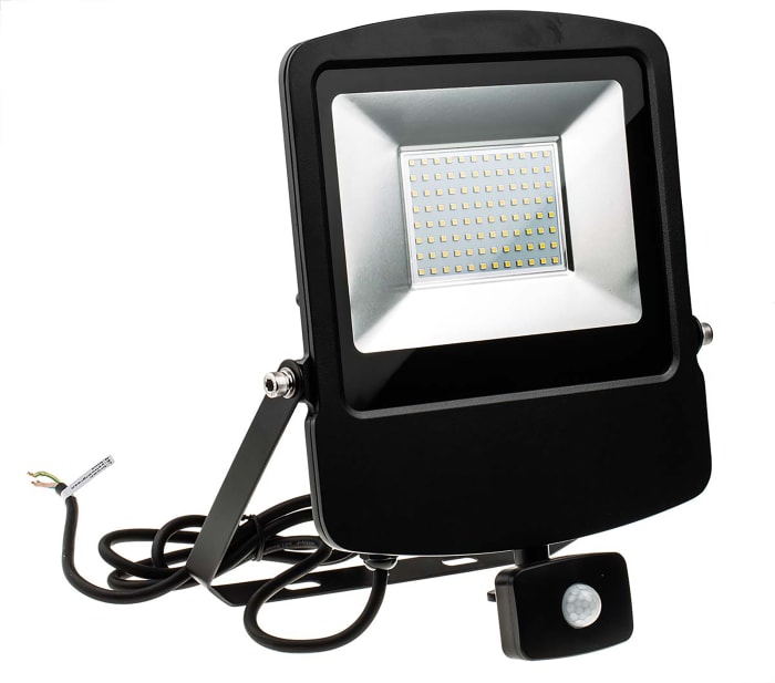 RS PRO, Security Floodlight, 70 W, 6300lm, IP65 PIR, 220 → 240 V ac