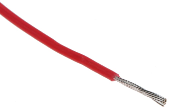 Alpha Wire Hookup Wire TEFLON Series Red Hook Up Wire, 26 AWG, 7, 30 m, Polytetrafluoroethylene, 5853 RD005