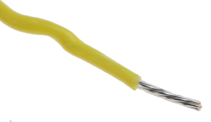 Fils de connexion Alpha Wire UL1213, Hook-up Wire TEFLON, 0,35 mm, Jaune, 22 AWG, 30m, 600 V