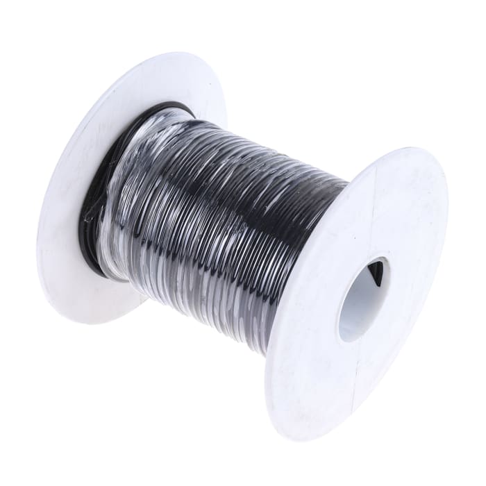 Alpha Wire Hook-up Wire TEFLON Series Black 1.23 mm² Hook Up Wire, 16 AWG, 19/0.29 mm, 30m, PTFE Insulation, 5858 BK005