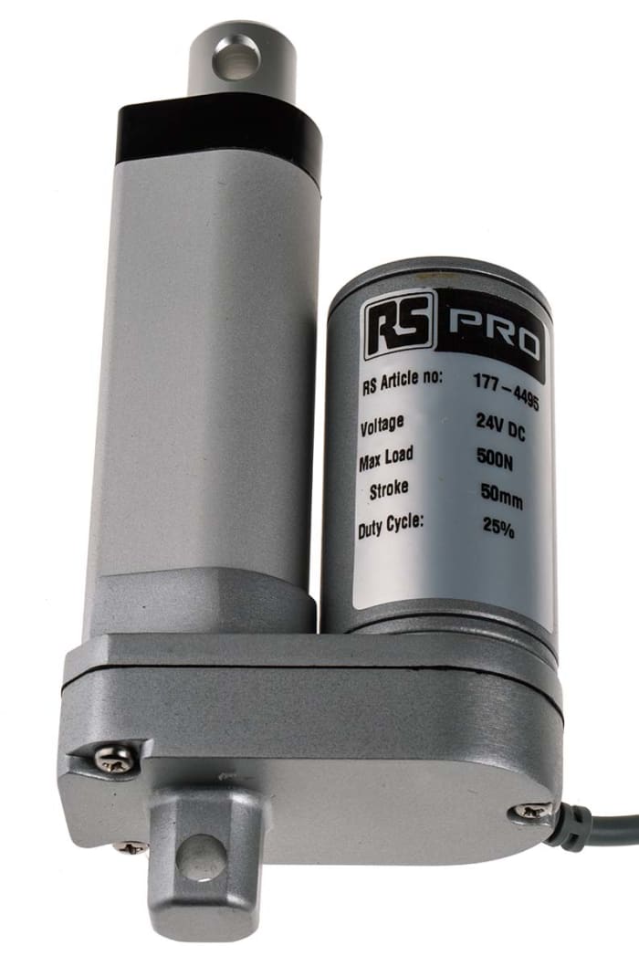 RS PRO RS PRO Micro Linear Actuator, 50mm, 24V dc, 500N, 14.6mm/s