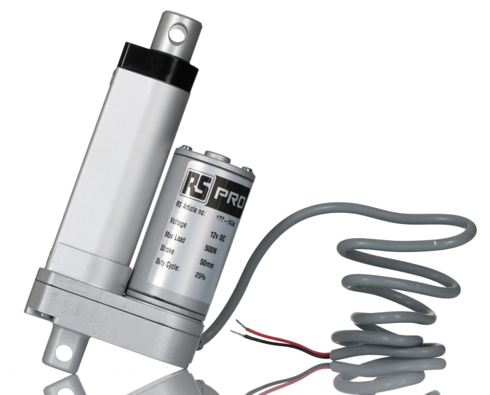 RS PRO RS PRO Micro Linear Actuator, 50mm, 12V dc, 500N, 14.6mm/s