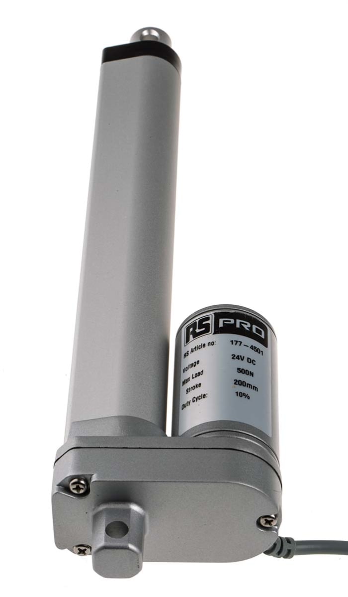 RS PRO RS PRO Micro Linear Actuator, 200mm, 24V dc, 500N, 14.6mm/s