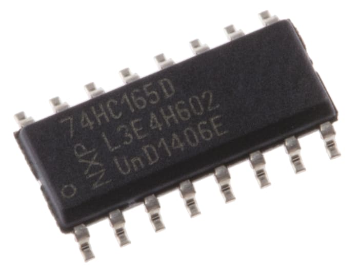 NXP 74HC165D,652 8-stage Surface Mount Shift Register HC, 16-Pin SOIC