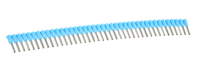 Legrand, Starfix Insulated Crimp Bootlace Ferrule, 8mm Pin Length, 1.5mm Pin Diameter, 0.75mm² Wire Size, Blue