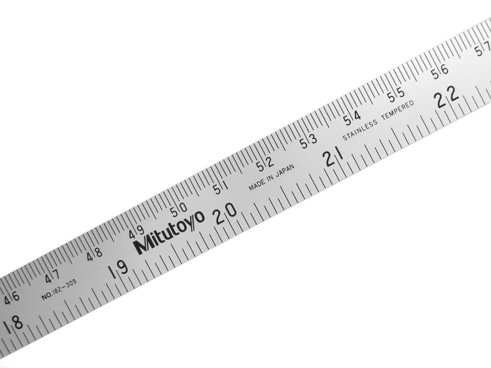 Mitutoyo 1m Steel Imperial, Metric Ruler