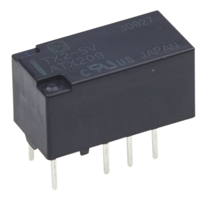 DPDT PCB relay, 2A 5Vdc coil