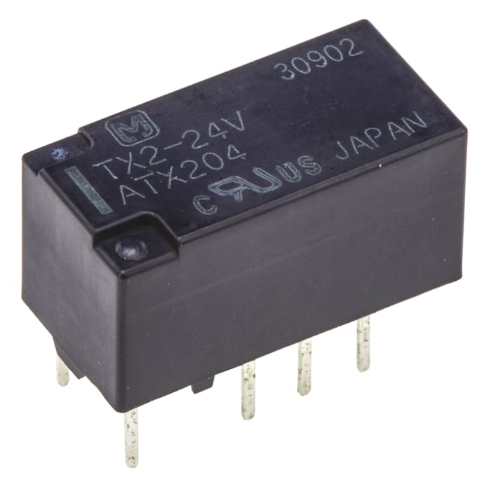 Relais Panasonic TX, 2 RT, bobine 24V c.c. Montage sur CI 140mW