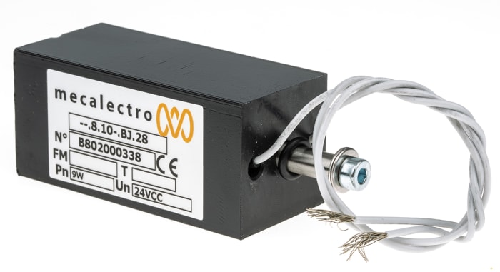 Interruptor de bloqueo por solenoide Mecalectro, 24V dc, Alimentar para bloquear, IP40