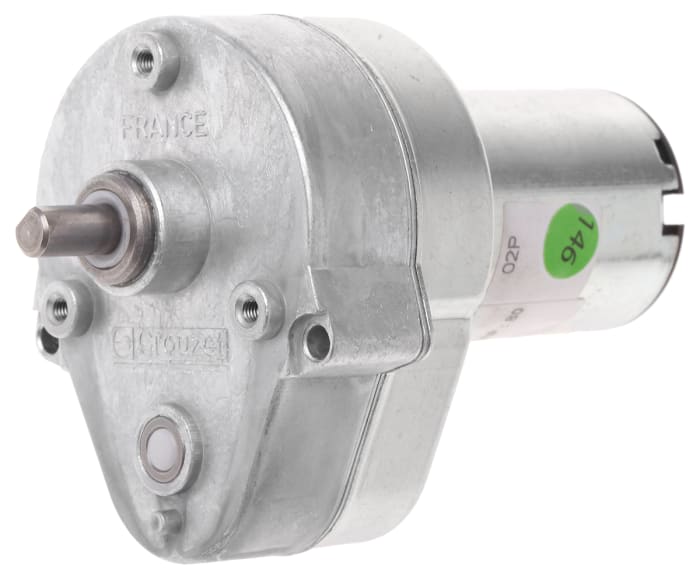 Crouzet Brushed Geared DC Geared Motor, 3 W, 12 V dc, 2 Nm, 54 rpm, 6mm Shaft Diameter