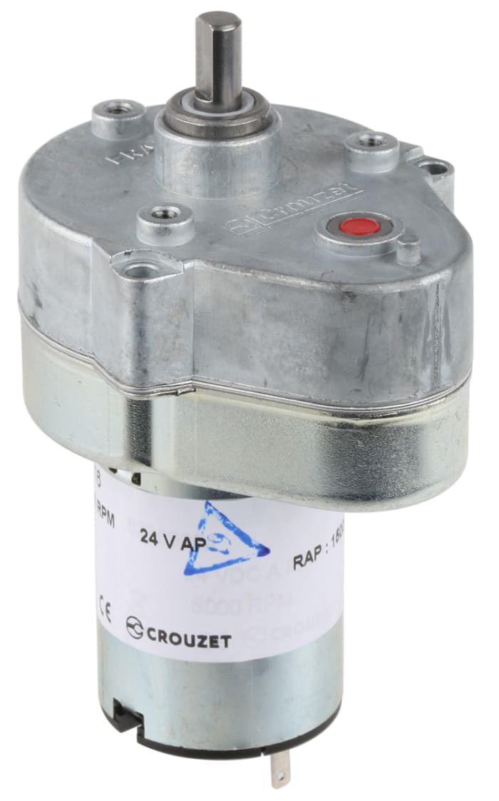 Crouzet Brushed Geared DC Geared Motor, 3 W, 24 V dc, 2 Nm, 2.9 rpm, 6mm Shaft Diameter