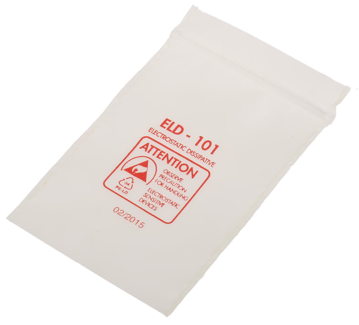 ZIP-LOCK DISSIPATIVE TRANSPARENT BAG