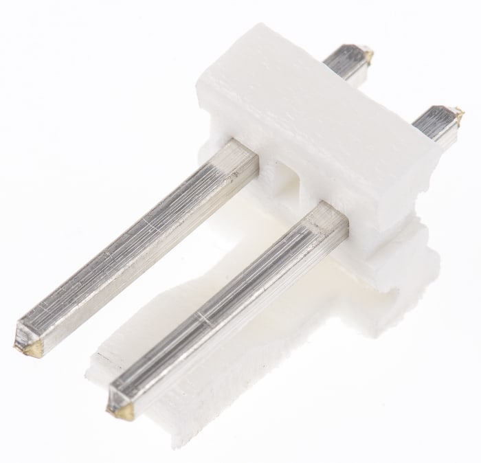 TE Connectivity MTA-156 Series Straight Through Hole Pin Header, 2 Contact(s), 3.96mm Pitch, 1 Row(s), Unshrouded