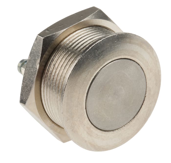 APEM Push Button Switch, Momentary, Panel Mount, 22.2mm Cutout, SPST, 24/48V dc