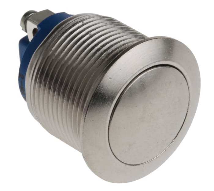 APEM Push Button Switch, Momentary, Panel Mount, 19.2mm Cutout, SPST, 24/48V dc