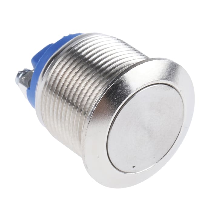 APEM Push Button Switch, Momentary, Panel Mount, 19.2mm Cutout, SPST, 24/48V dc