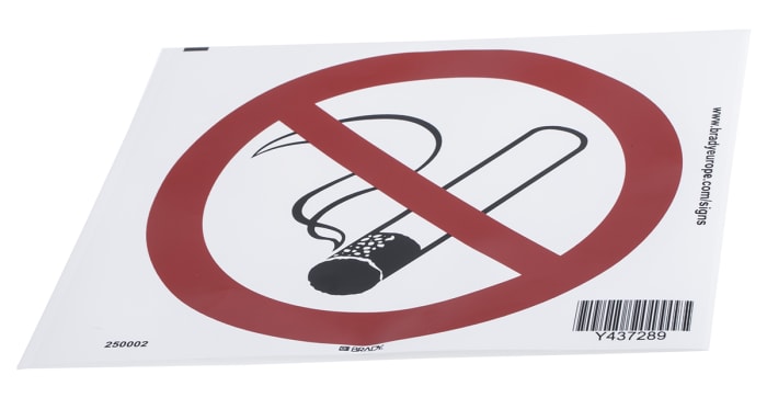 PET No Smoking Prohibition Sign, None