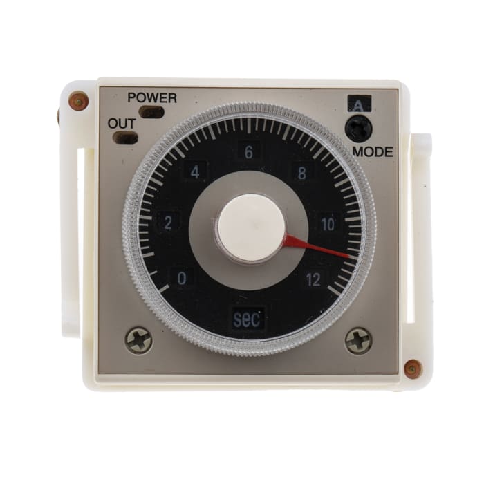 RS PRO Panel Mount Timer Relay, 100 → 125 V dc, 100 → 240V ac, 1-Contact, 0.1 s → 300h,