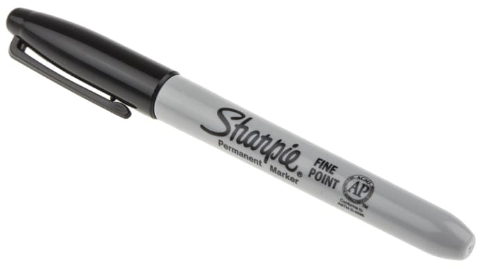 Fine black shop permanent marker pens