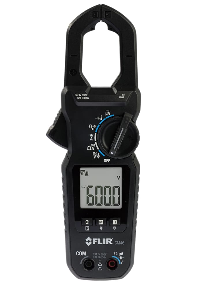 FLIR CM4X Clamp Meter, 400A dc, Max Current 400A ac CAT III 600V