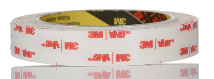 Ruban mousse acrylique  double face 3M 4952 VHB™, Blanc, 3.0m x 19.0mm