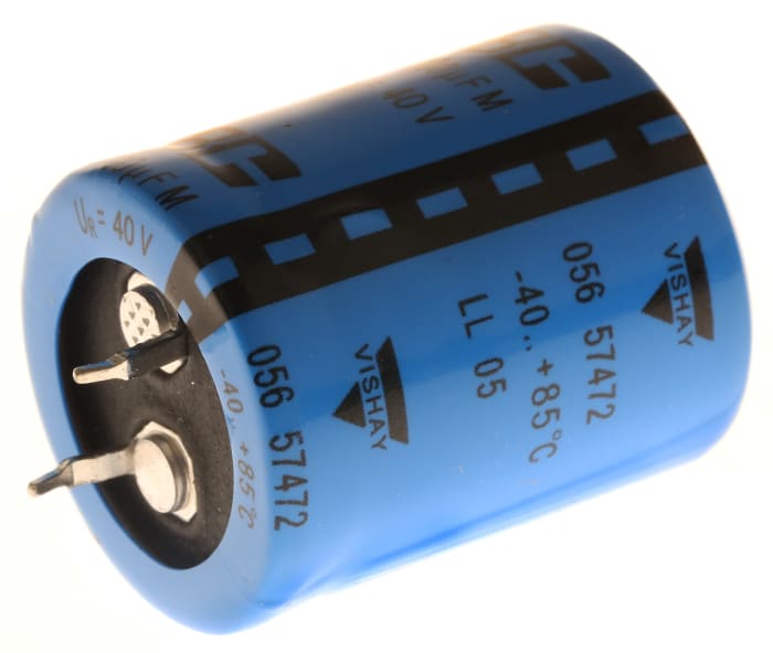 Vishay 4700μF Aluminium Electrolytic Capacitor 40V dc, Snap-In - MAL205657472E3