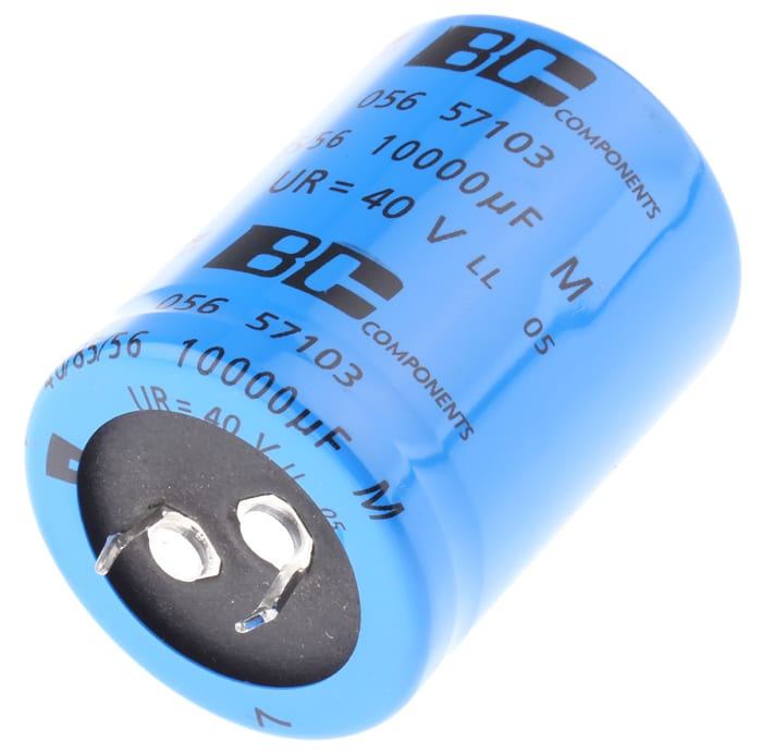 Vishay 10000μF Aluminium Electrolytic Capacitor 40V dc, Snap-In - MAL205657103E3