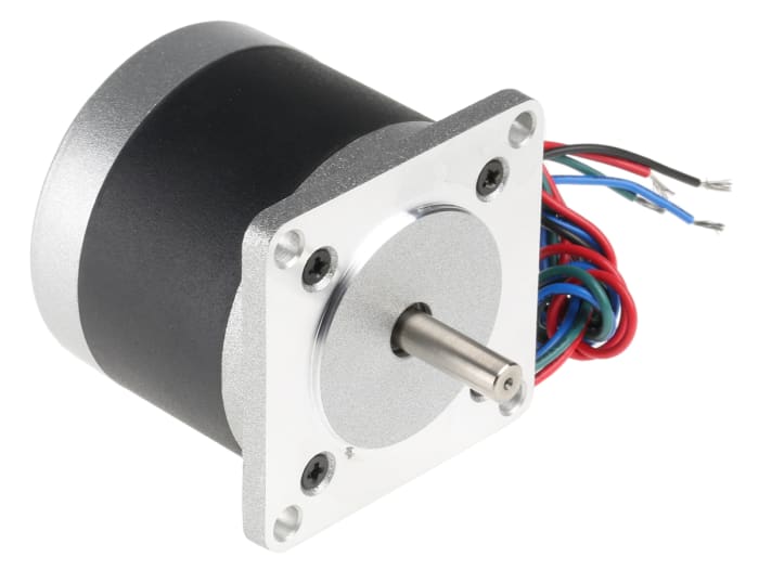 RS PRO Hybrid Stepper Motor, 2.38 V, 1.8°, 56.4 x 56.4mm Frame, 6.35mm Shaft