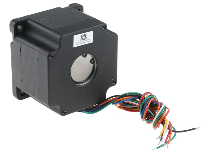 RS PRO Hybrid Stepper Motor, 2.6 (Unipolar) nm, 3.4 (Parallel) nm, 3.4 (Series) nm Torque, 1.65 V, 2.39 V, 3.42 V,