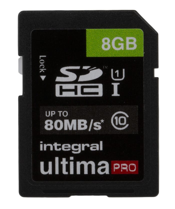 Integral - Carte SD SDHC 8 Go 80 Mo/s