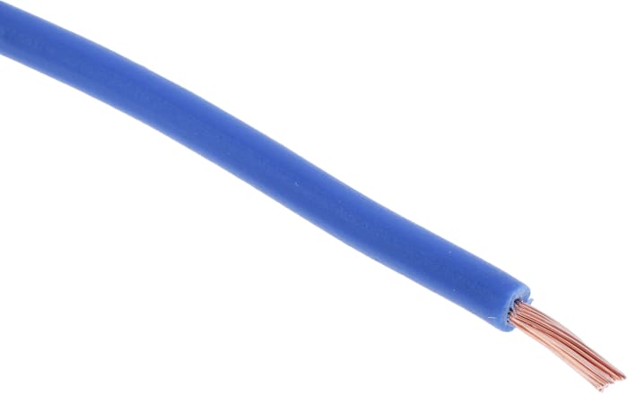 Cable con Triple Certificación RS PRO, área transversal 1mm2 Triple certificación Filamentos del Núcleo 32/0.2 mm Azul,