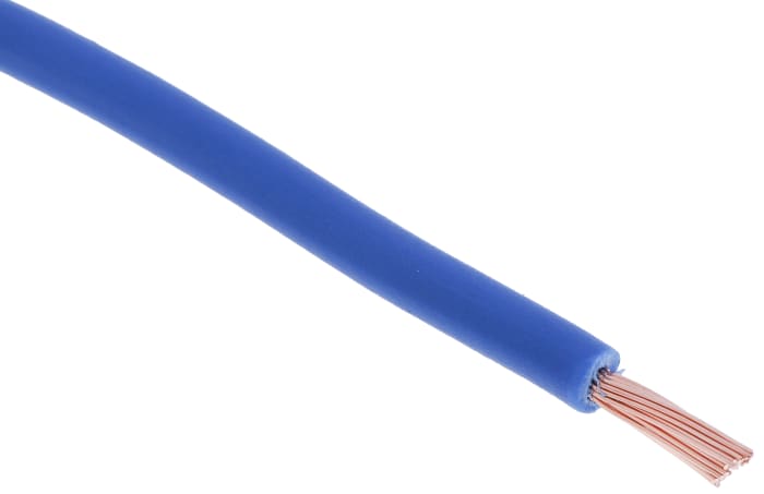 Cable de conexión RS PRO, área transversal 1.5mm² Filamentos del Núcleo 30/0.25 mm Azul, 1 kV dc, 600 V ac, long. 100m,