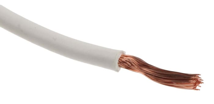 Cable de conexión RS PRO Triple Certificación Triple Certificación Filamentos del Núcleo 50 Blanco, 600 kV, 1 kV dc, 1V