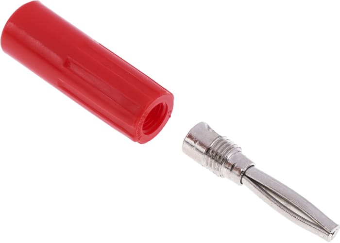 RS PRO | RS PRO Red Male Banana Connector, 4 mm Connector, Screw