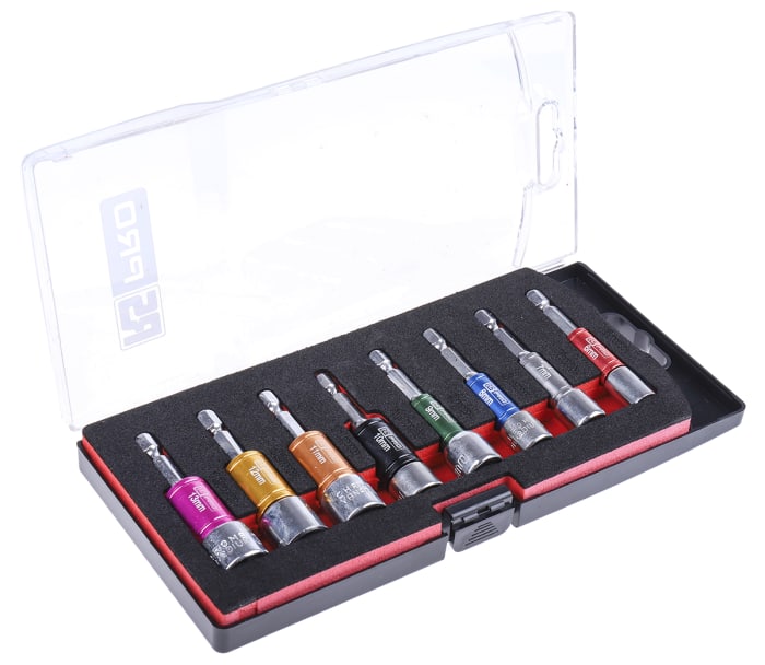 8pcs alum ring magnetic nut driver set