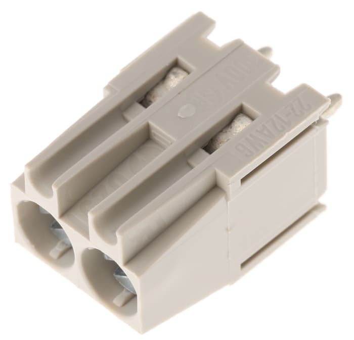 Wieland PCB Terminal Strip, 2-Contact, 5.08mm Pitch, Through Hole Mount, 1-Row, Screw Termination