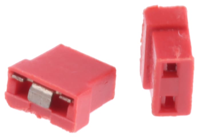 Cavalier au pas de 2mm Rouge, 2 contacts
